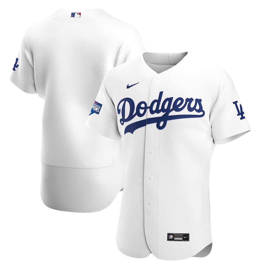 Mens Los Angeles Dodgers Nike White 2020 World Series Champions Home Authentic Team MLB Jerseys